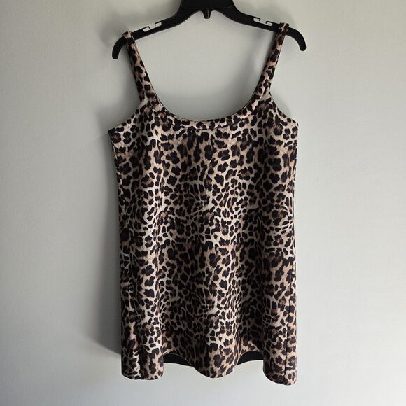 DHRUV KAPOOR Leopard Scuba Mini Dress Women's Size M - Picture 2 of 7